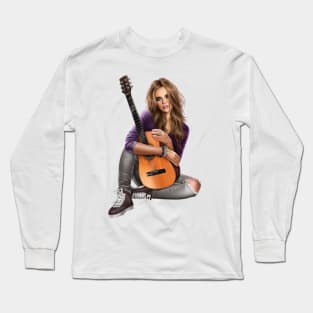 guitarist girl Long Sleeve T-Shirt